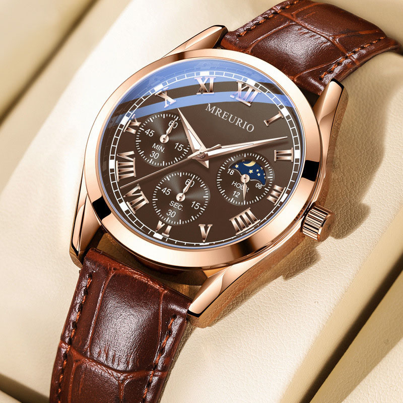 Picture of Live Broadcast Popular Business Watch Men's Watch Men's Watch Belt Quartz Foreign Trade Manufacturer Spot Wholesale Dropshipping