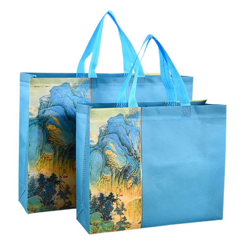 Internet Celebrity Non-woven Bag Tote Bag Spot Printed logo Canvas Shopping Bag Environmental Bag Processing Large Garment Bag