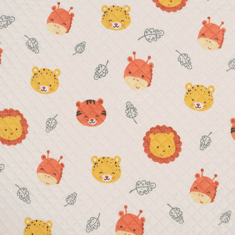 Picture of Original White Diamond Lattice Jacquard Air Layer Printed Baby Quilted Fabric Baby's Sleeping Bag Quilted Fabric