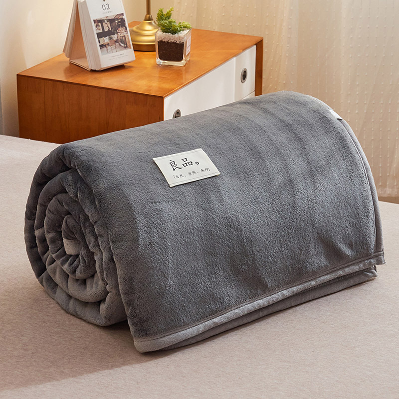 Picture of Muji Blanket Nap Blanket Flannel Blanket Blanket Coral Fleece Air-conditioning Blanket Winter Thickened Fleece Blanket Wholesale