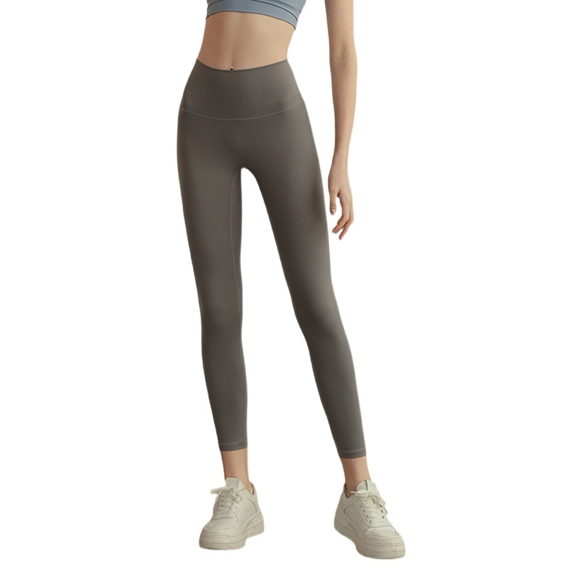 Nylon Yoga Pants Peach Butt Leggings Fitness Pants Women Quick-Dry Running Sports Brushed Yoga Pants High Waist Slimming