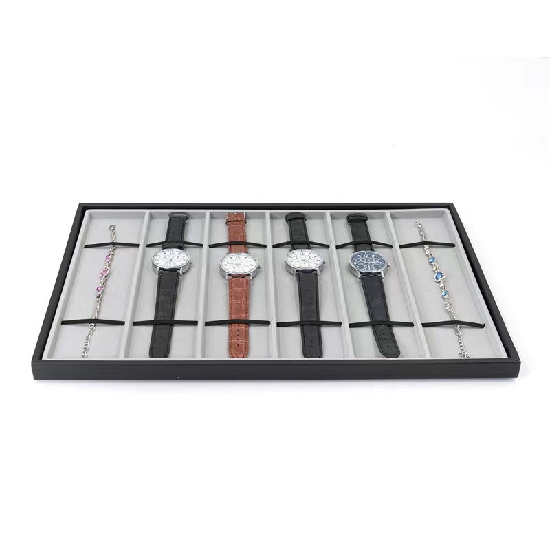 Picture of Large-Capacity 8-Slot Watch Display Stand Prop, Watch Strap Display Tray, Large-Capacity Watch and Jewelry Storage Tray