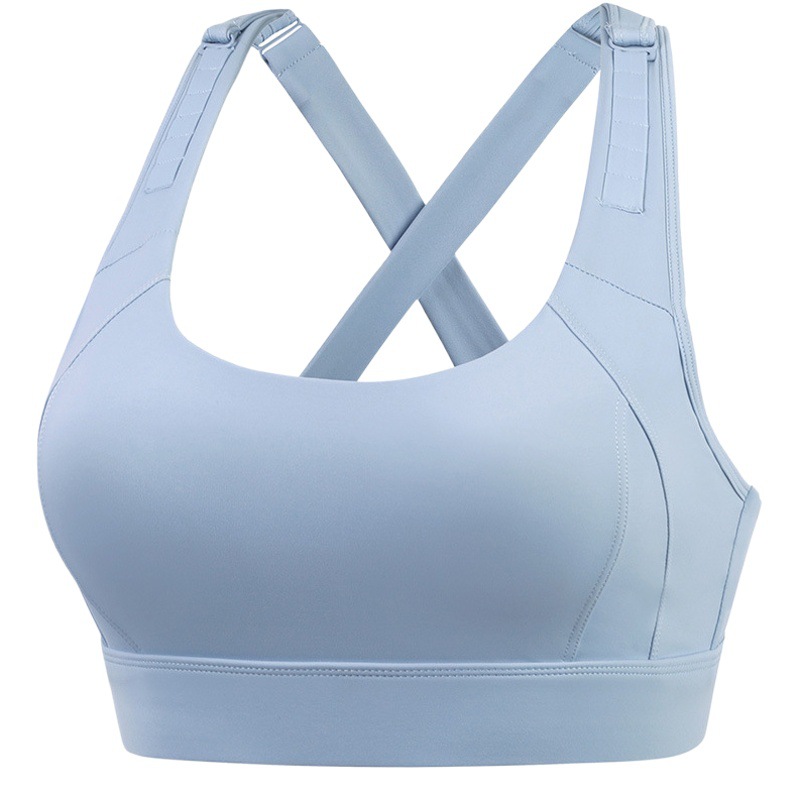Sports Underwear Women's High Strength Running Shockproof Big Chest Shown Small Fat mm Adjustable One-piece Yoga Fitness Bra
