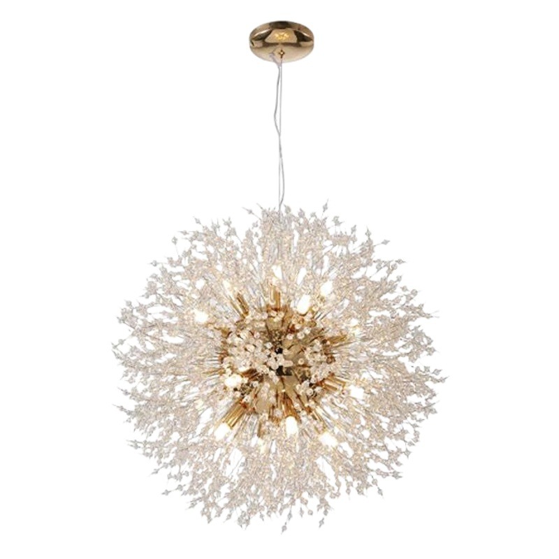 Dandelion Crystal Chandelier Nordic Candle Bedroom Room Clothing Store Spherical Bedroom Lighting Fixtures
