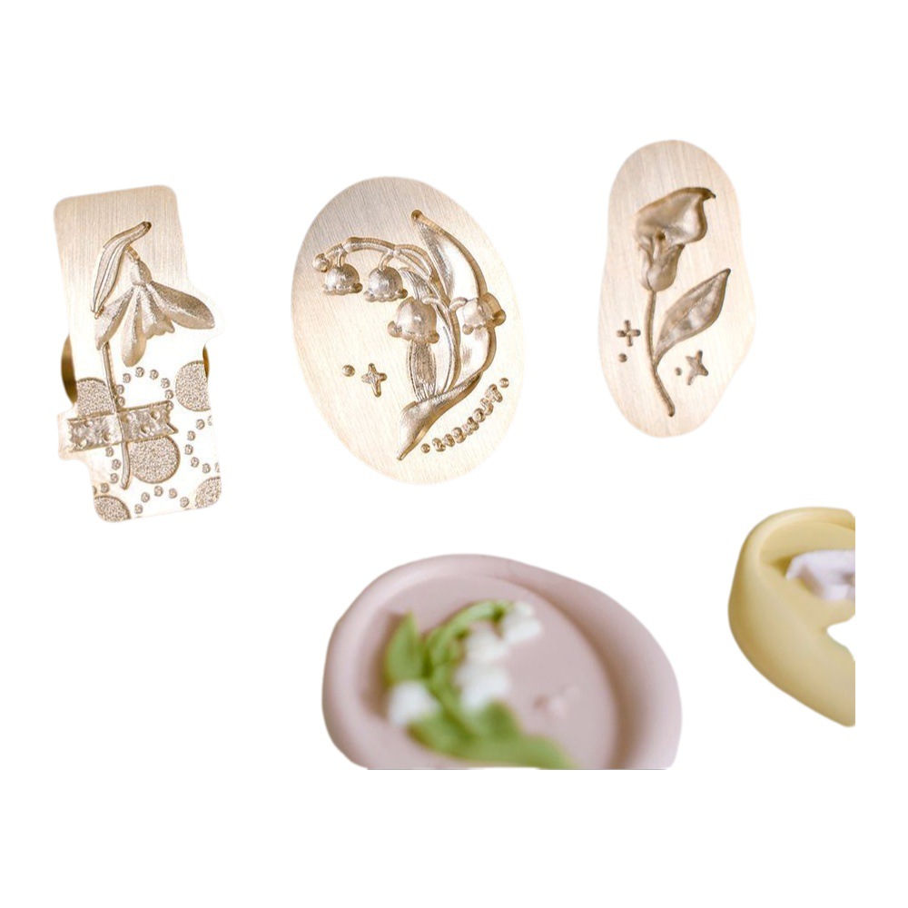 Fire paint seal lily of the valley color relief shaped fire paint seal head tool accessories sealing stamp manufacturers wholesale