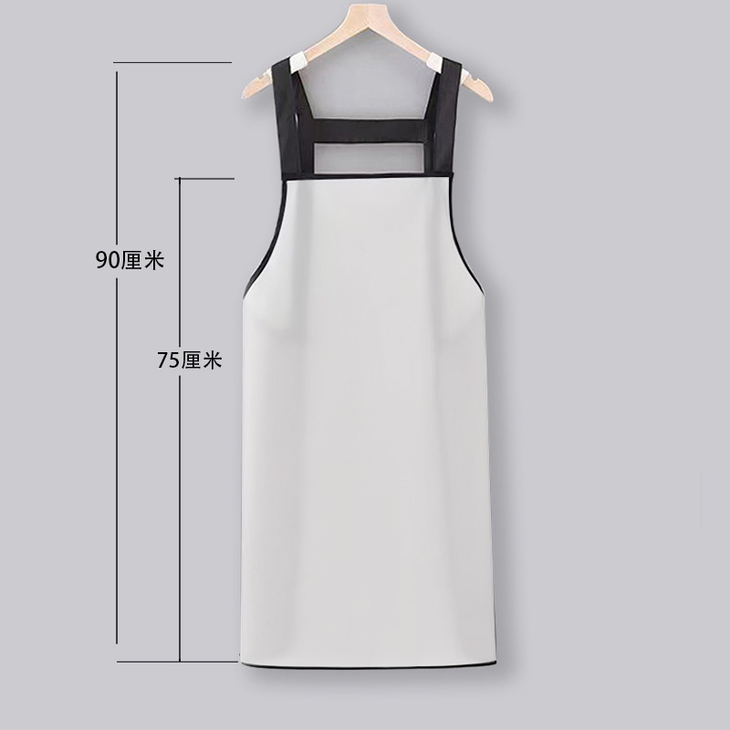 Picture of Long waterproof oil apron adult household kitchen cooking large men's and women's aquatic dishwashing restaurant work clothes wholesale