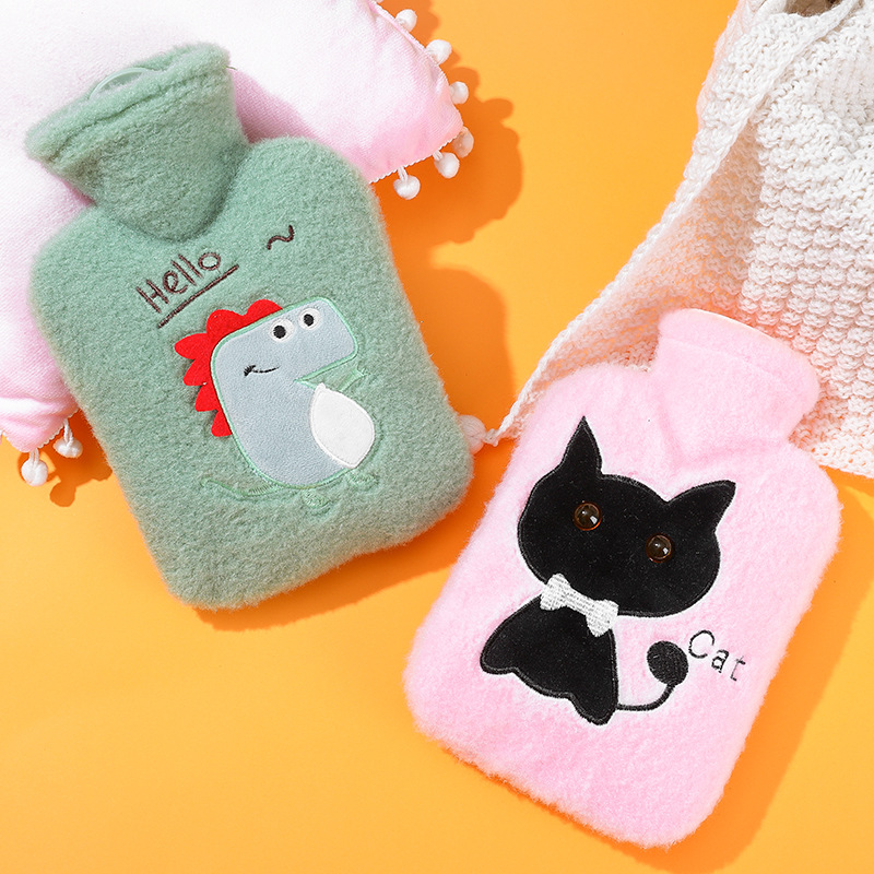 Picture of Cross-border Cartoon Hand Warmer Large Fleece Set Simple Winter Warm Water Bag Cute Student Plush Water Injection Hot Water Bag