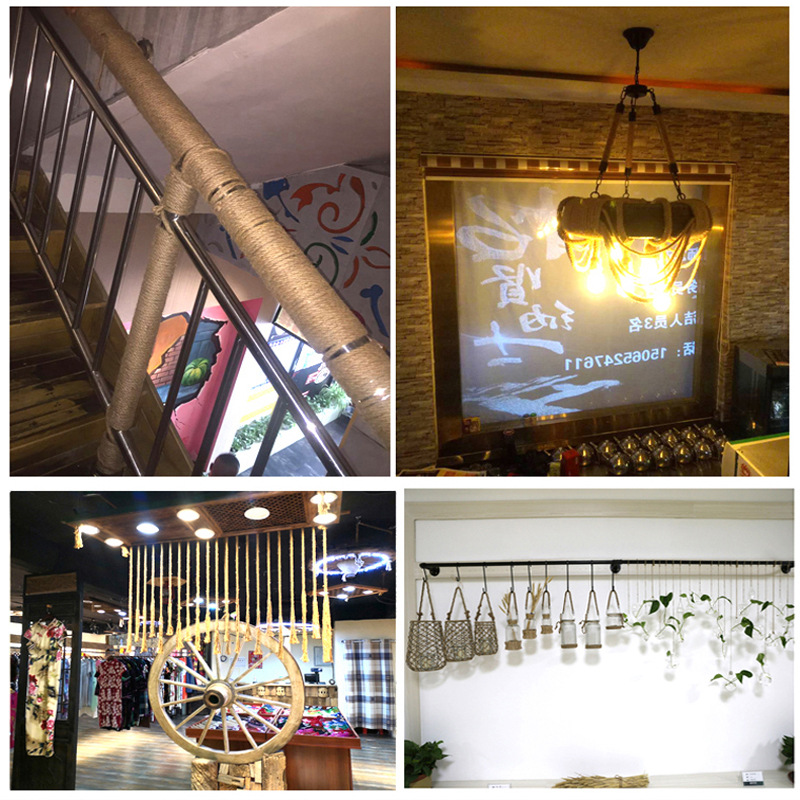 Picture of Hemp Rope Source Factory Thick Jute Rope Bundle Handmade DIY Hanging Tagline Retro Lamp Twist Cat Climbing Frame Thick Tug