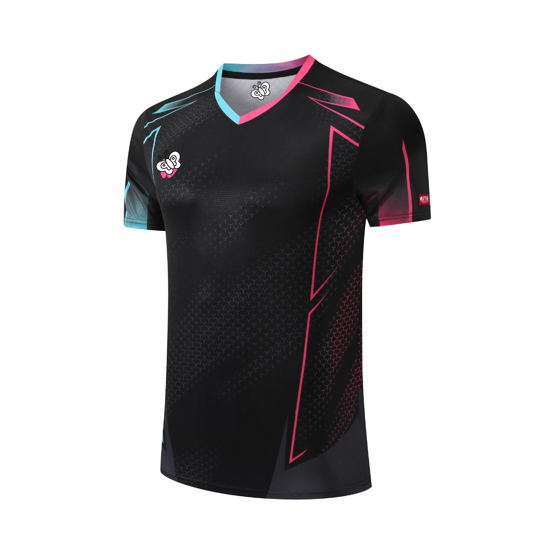 Picture of New Table Tennis Uniforms for Men and Women, Quick-Drying Short-Sleeved Student Kidsren's Tops, Women's Training Uniforms, Group Purchase Team Uniforms, Summer 2201