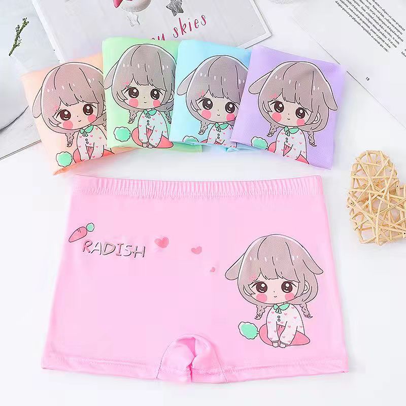 Children's Cartoon Boxer Briefs for Boys and Girls, Wholesale, Hot-Selling at Street Stalls, Export Milk Silk