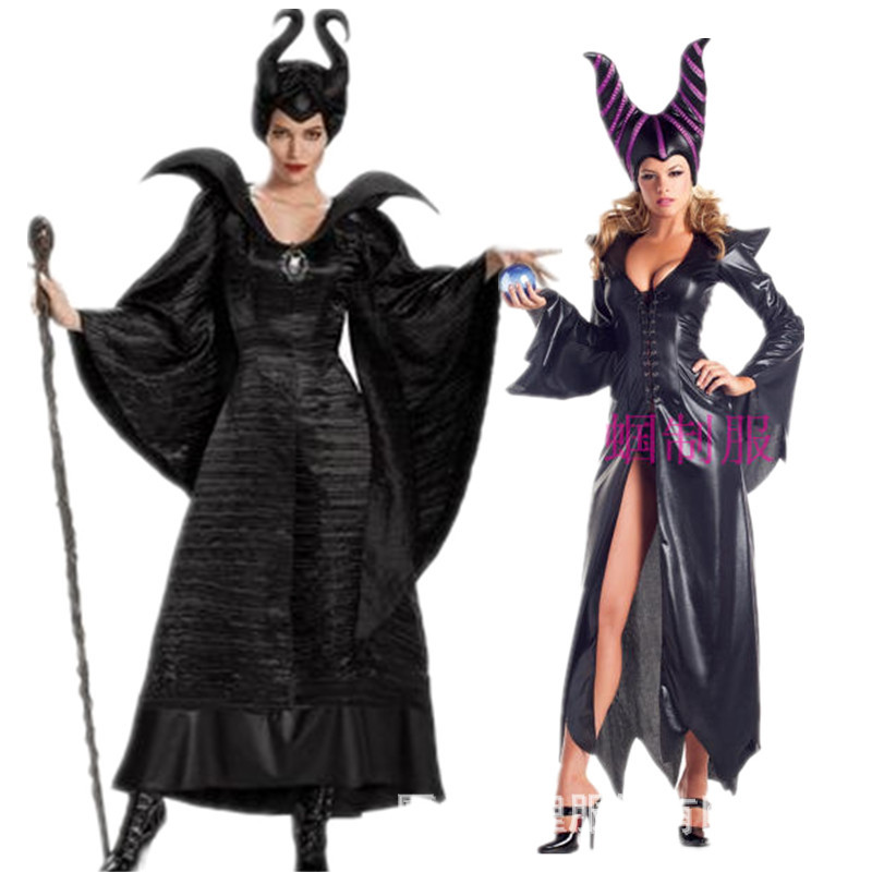 Picture of Halloween costume female adult vampire long Witch Queen demon ball dress up cos costume death