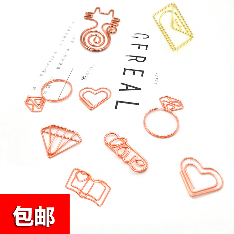 Picture of Animal shaped paper clip creative cherry blossom paper clip wholesale love letter paper clip factory spot direct sales