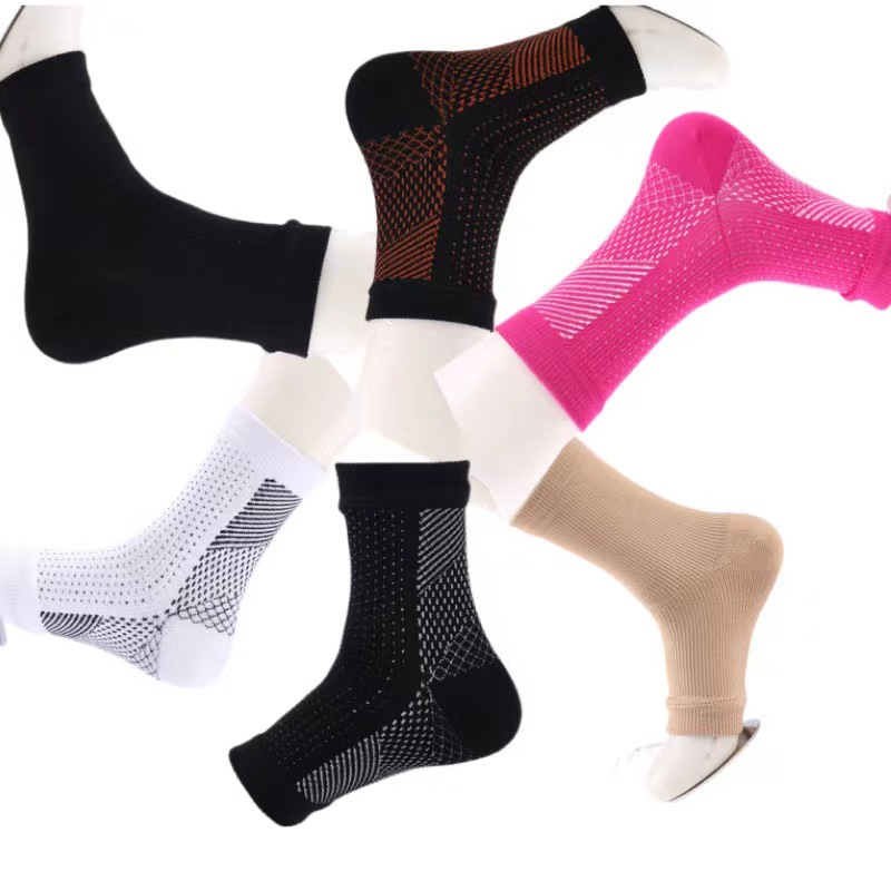 Ready Supply of Cross-Border Compression Socks, Sports Running Compression Socks, Sweat-Absorbent Breathable Elastic Heel Socks