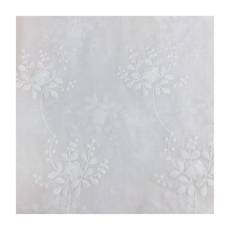 Picture of Spot Cotton 9088 Large Tree Flower Embroider Fabric Dyeable Dress Cotton Embroider Fabric DIY Handmade