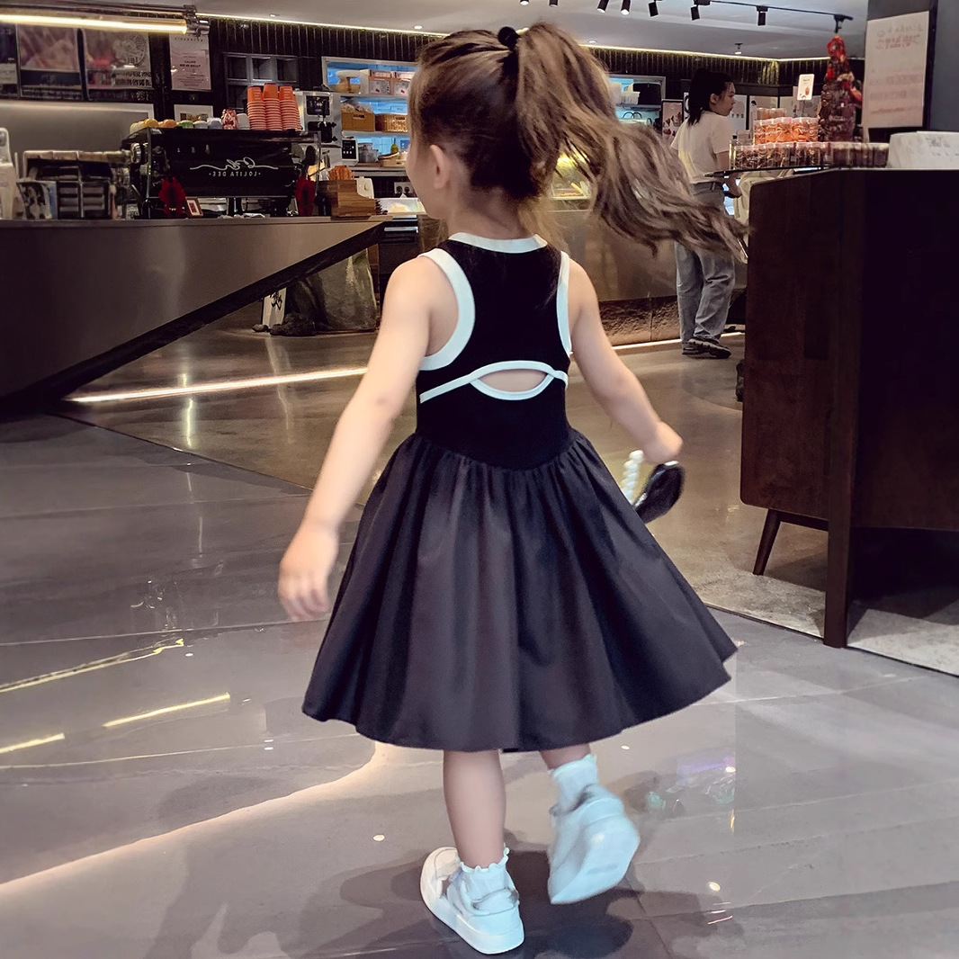 Girls dress summer new fashion western style sports vest skirt tide children a generation of hair