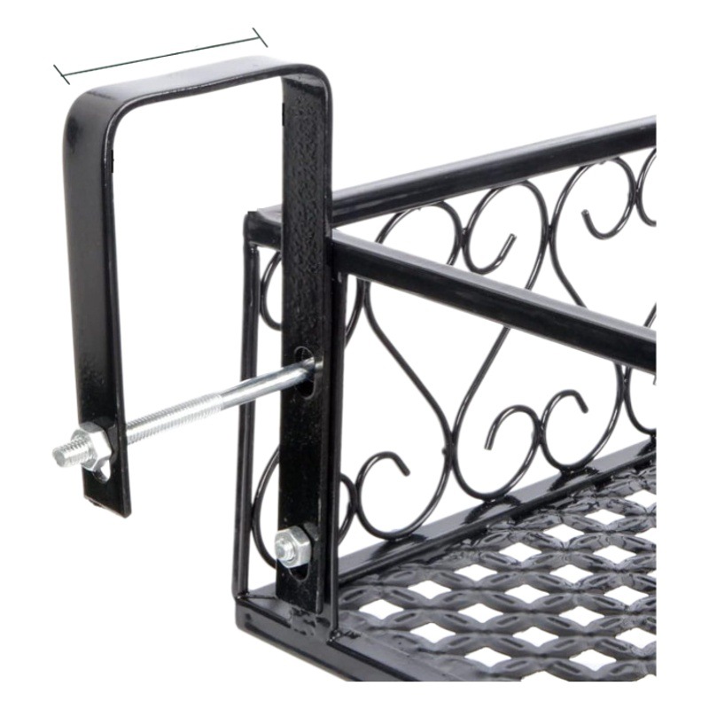 Wrought Iron Balcony Flower Pot Bracket Hanging Railing Flower Pot Rack Storage Rack Windowsill Indoor Fleshy Flower Rack