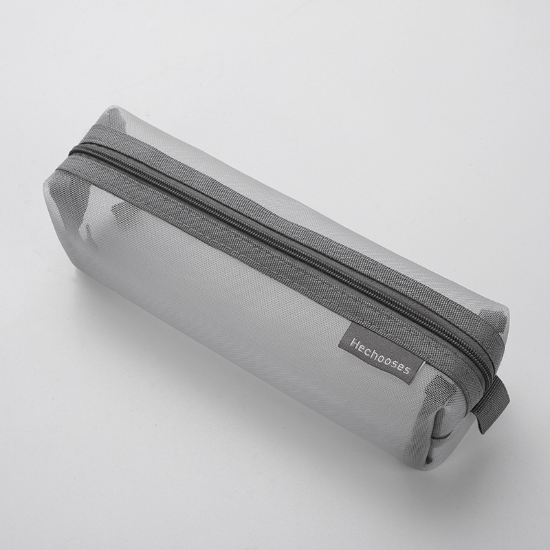 Picture of Three-dimensional simple transparent mesh pen bag for students examination stationery bag large capacity portable storage bag wholesale
