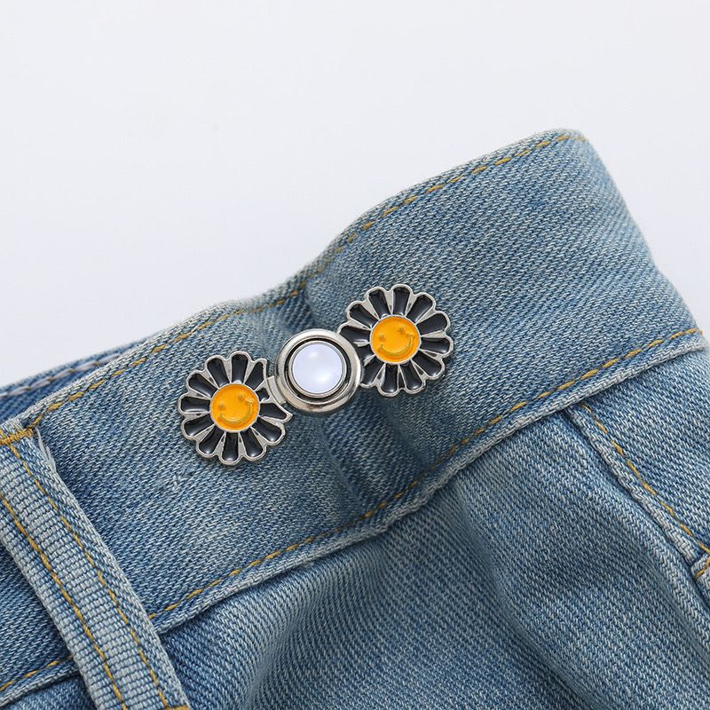 Picture of Chinese Knot Waist Buckle Pair Buckle Flat Bottom Removable Nail-free Seam-free Button Girl's Trouser Skirt Waist Size Change Artifact