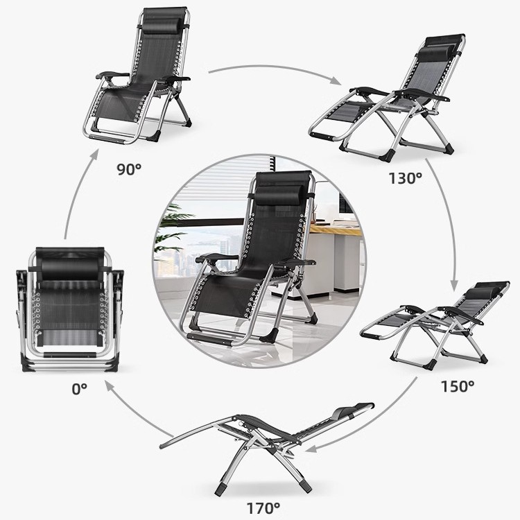 Picture of Recliner Lunch Break Folding Chair Office Napping Bed Backrest Sofa Lazy Chair Balcony Home Leisure Recliner