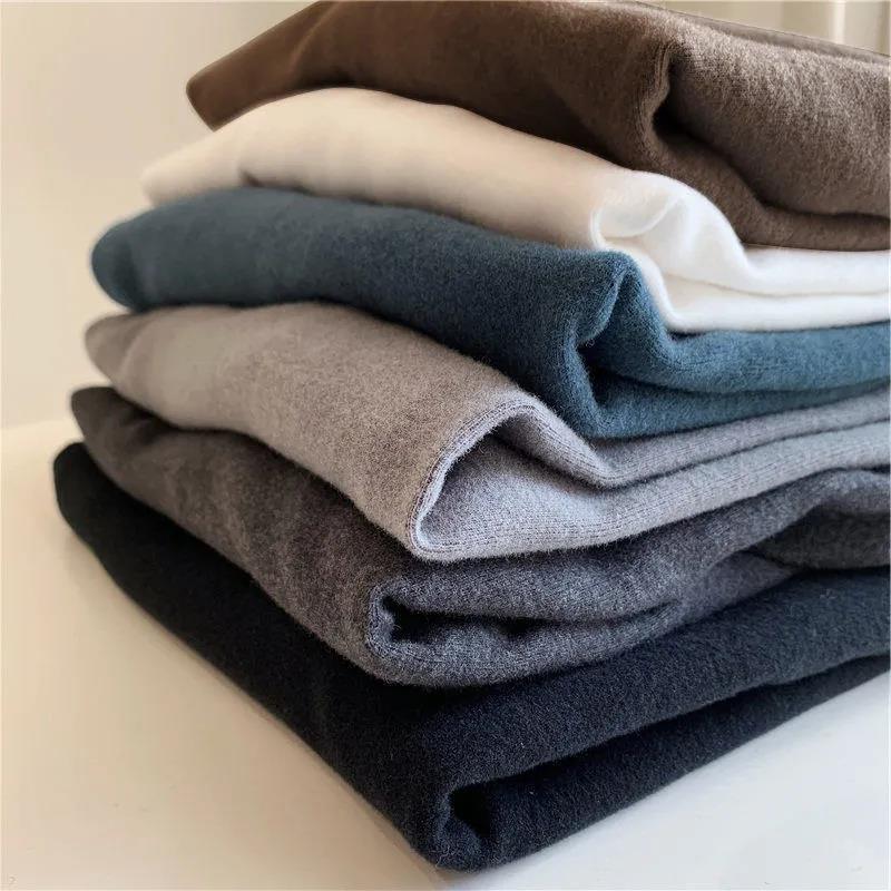 Double-Sided Velvet Mock High Neck Heating Base Shirt Women's Winter New Korean Style Inner fleece-lined Thickened Long Sleeve Top
