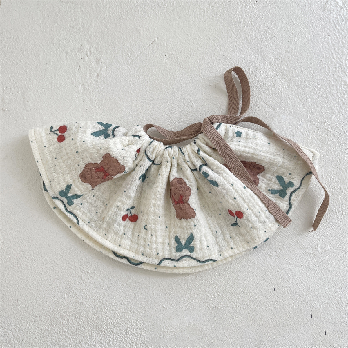 Picture of Newborn baby 4 layers cotton yarn saliva towel gauze bib tether baby saliva towel anti-spitting bib