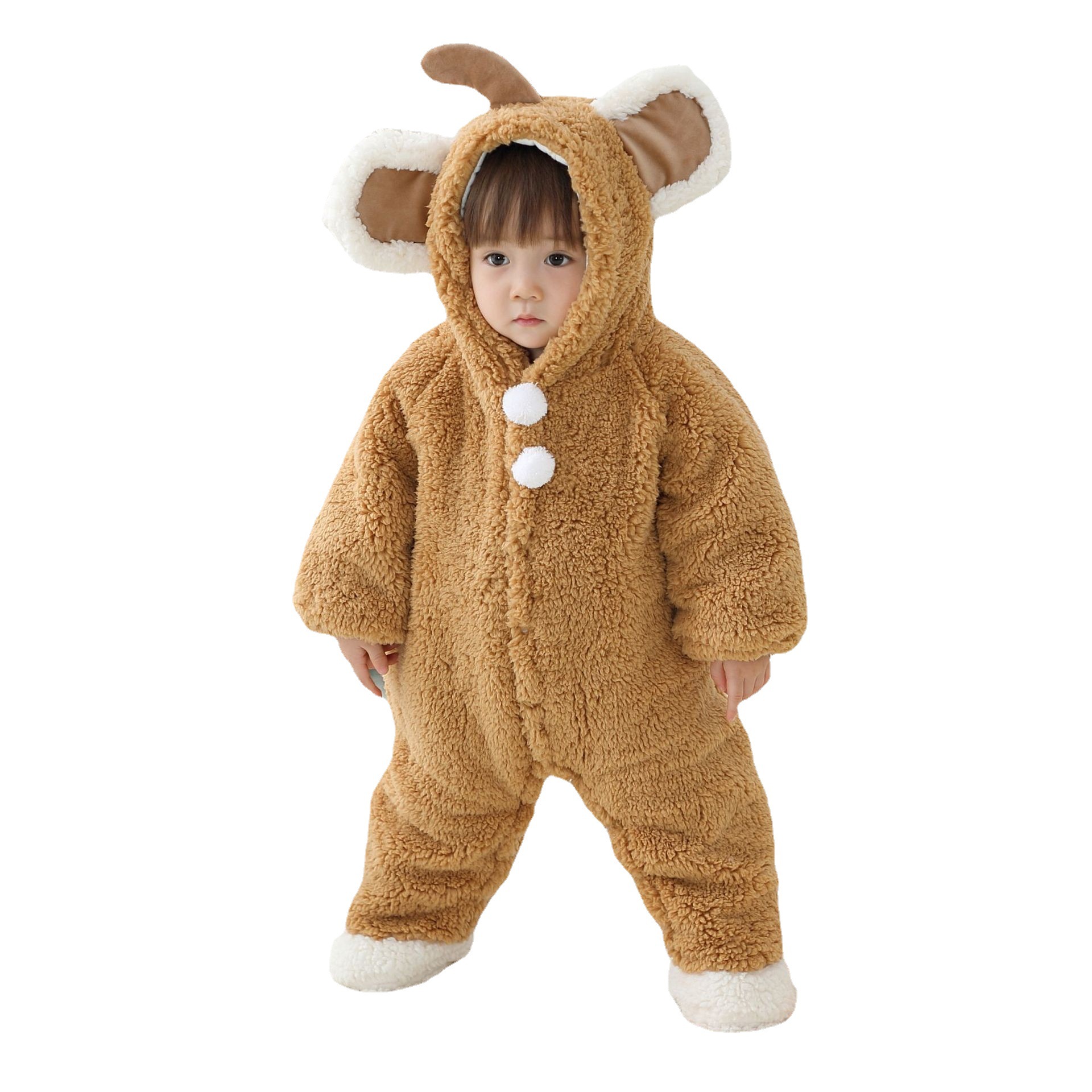 Picture of Baby's jumpsuit short-sleeved autumn and winter clothes winter thickened baby's climbing suit for boys and girls