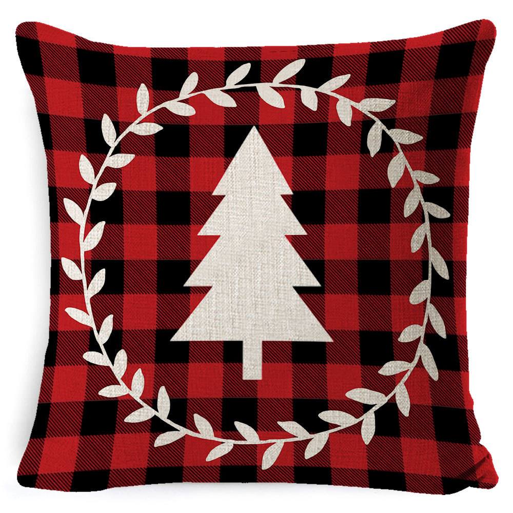 Picture of Christmas Pillow Case Linen Super Soft Peach Leather Printed New Amazon Household Products Cushion Pillow Case Custom