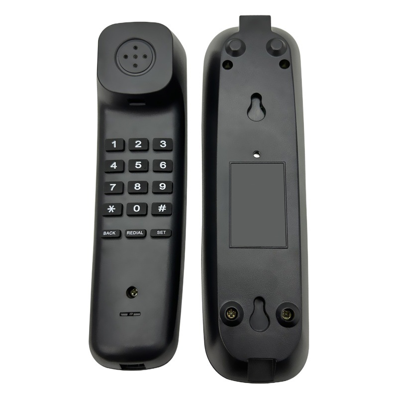 Wall-mounted wall hotel guest room bathroom telephone caller ID small extension telephone small phone