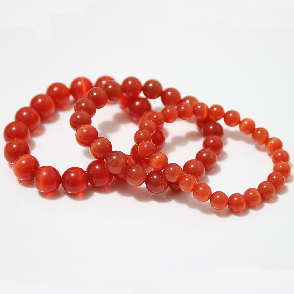 Picture of Zhou Lianfa 32 Color Amazon Crystal Agate Tiger Eye Bracelet Fashion Simple Single Circle Round Bead Cross-border Bracelet Batch