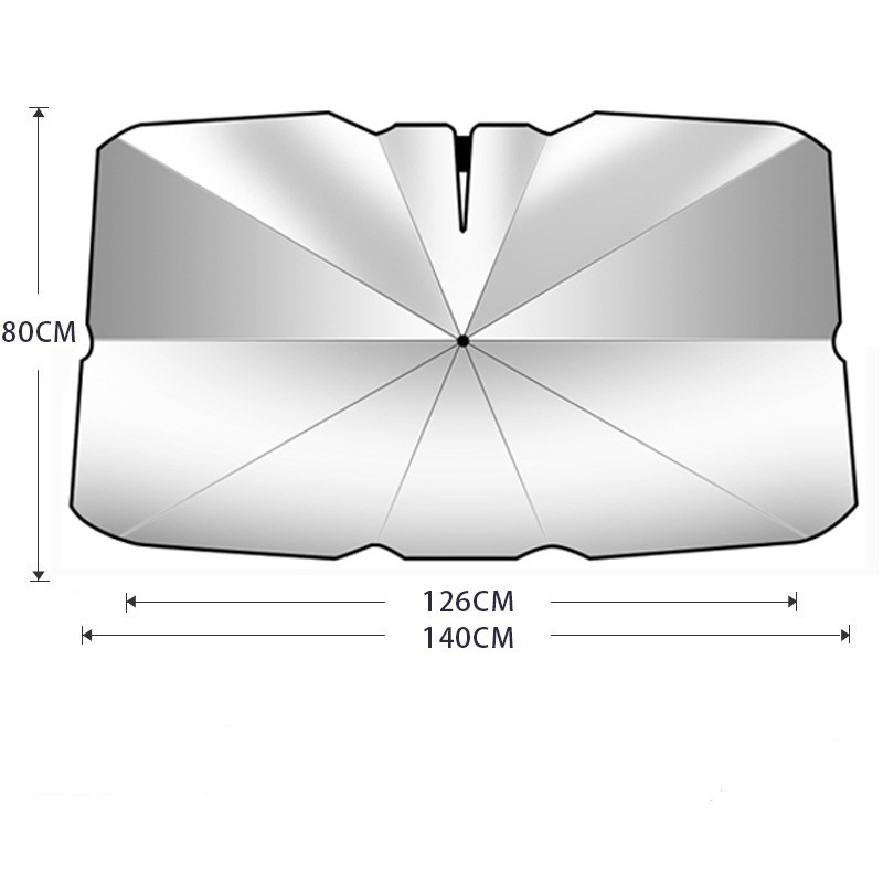 Picture of Car Sunshade Front Windshield Parasol Retractable Sun Protection and Heat Insulation Car Umbrella Side Baffle Sunshade