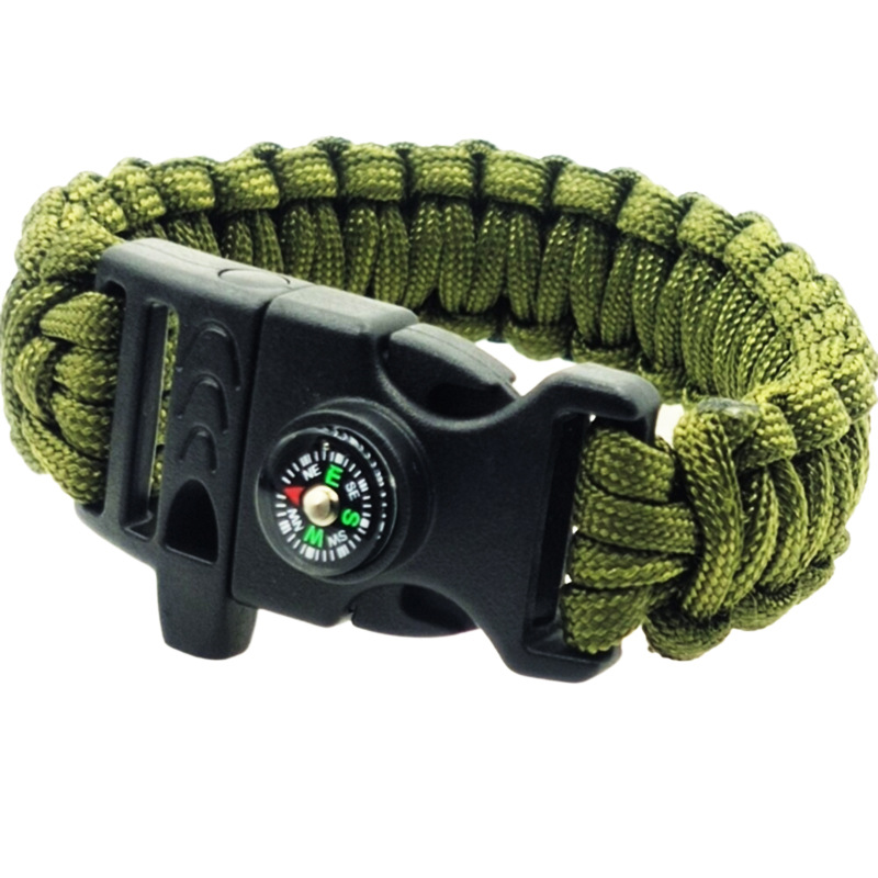 Umbrella Rope Emergency Life-saving Bracelet Survival Umbrella Rope Bracelet Mountain Climbing Bracelet Compass Whistle Multifunctional Handmade
