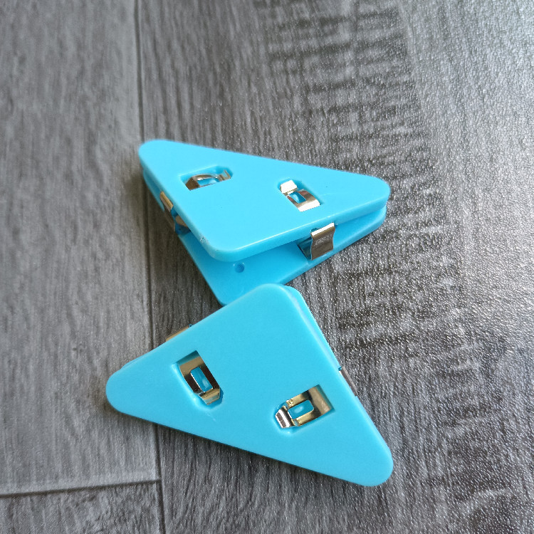Picture of Internet Red Triangle Clip Student Test Paper Storage Side Angle Clip Folder Stationery Book Anti-roll Artifact Office Long Tail