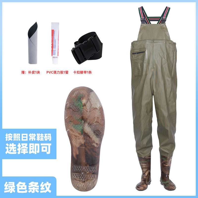 Factory wholesale thick water pants half PVC fishing catch fishing one-body water pants water waterproof pants