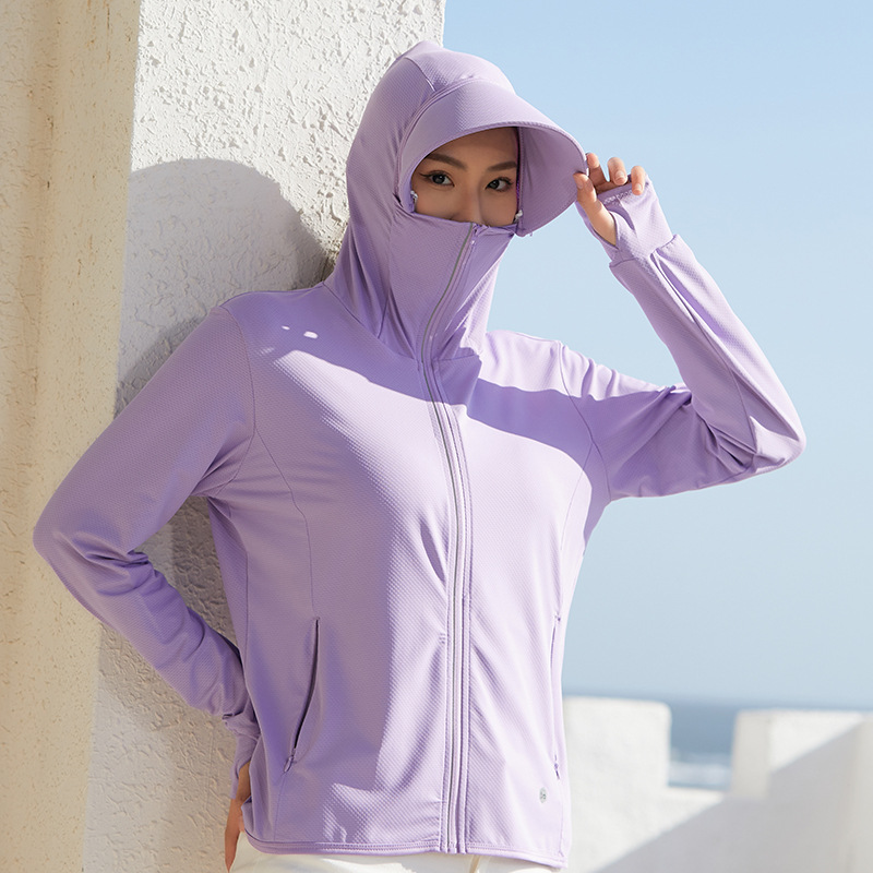 Picture of upf50 outdoor ice silk sunscreen clothing for men and women summer UV protection lightweight breathable fishing coat sunscreen clothing
