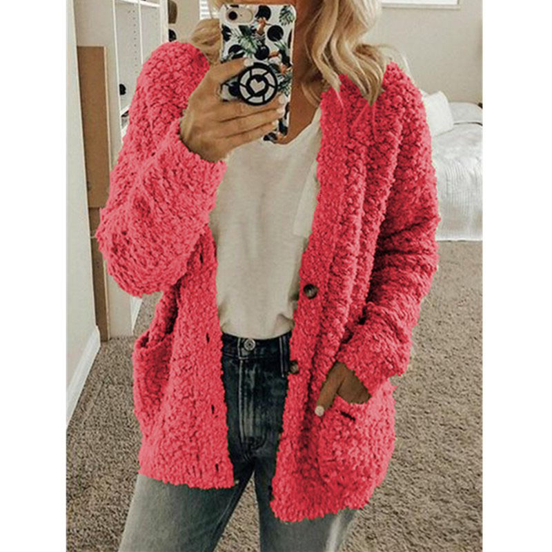 Picture of EBAY Amazon wish2024 autumn and winter explosions European and American women's fashion casual lamb coat plus size