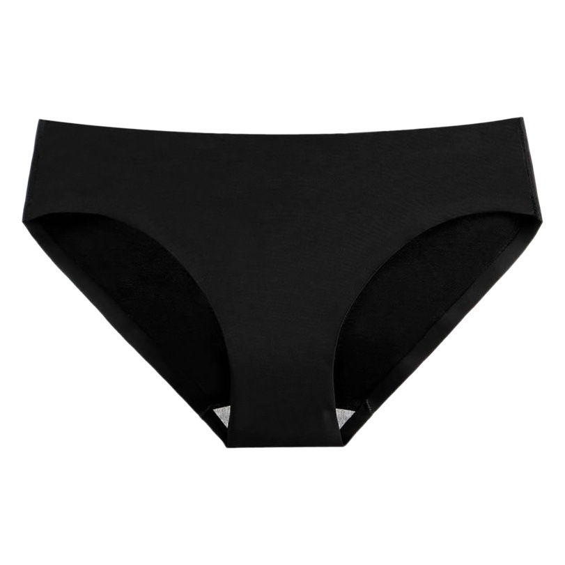 Seamless Quick-Drying Simple Girls' Underwear Bright Red Ice Silk Breathable Butt Lifting Pants Large Size Women's Low-Waist Briefs