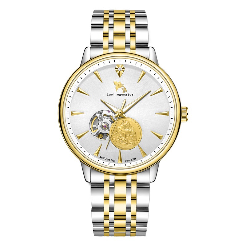 Jin Xiaoxiao automatic mechanical watch wholesale men's classic hollow business simple fashion men's watch foreign trade delivery