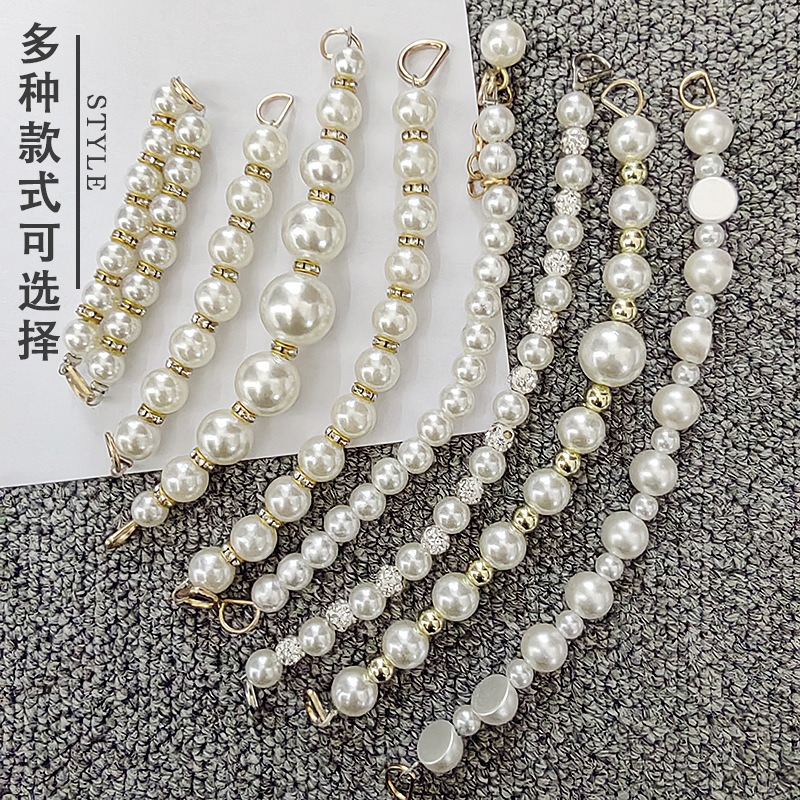Factory new pearl chain DIY accessories imitation pearl buckle shoes Mary Jane shoes high heels shoes accessories