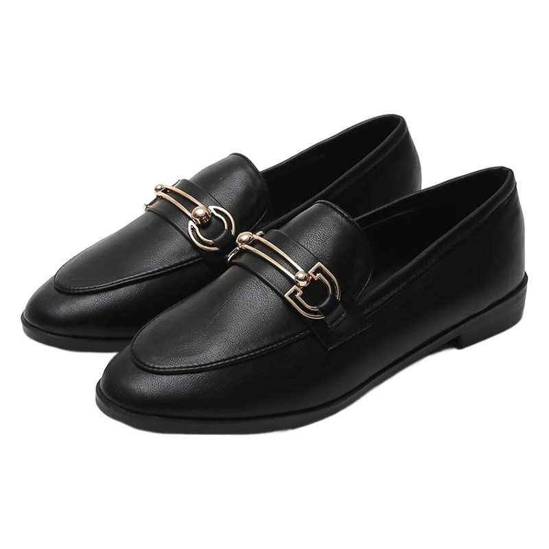 Picture of British Style Retro Small Leather Shoes for Women 2025 New Slip-On Loafers for Women Flats Shoes Large Size 41-43