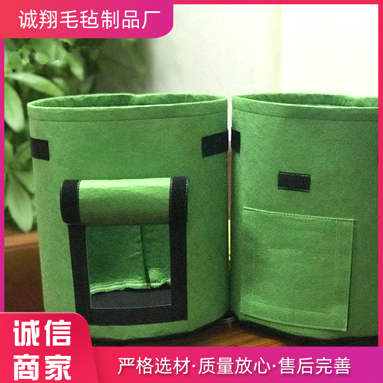 Wholesale Potato Planting Bucket Black Felt Potato Bag Amazon Non-woven Planting Bag Potato Tomato Species