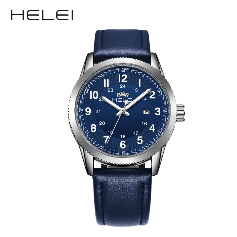 Picture of Foreign Trade New 2024 Outdoor Sports Quartz Watch Men's Watch Genuine Leather Strap Live Broadcast Non-Mechanical Watch