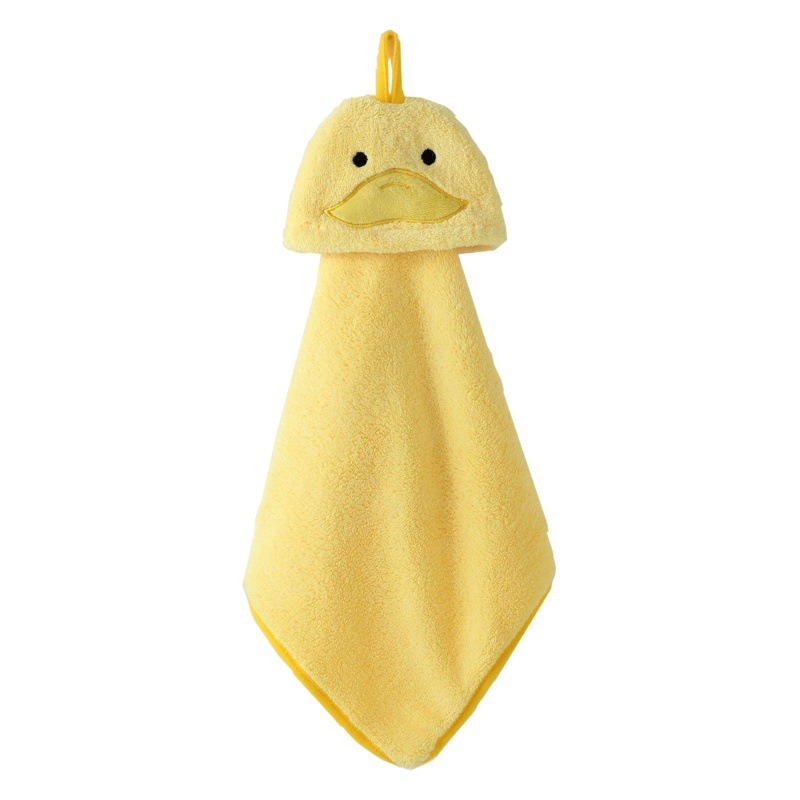 New Thickened Cute Animal Hand Towel Children's Cartoon Kitchen Bathroom Hanging Coral Fleece Absorbent Towel