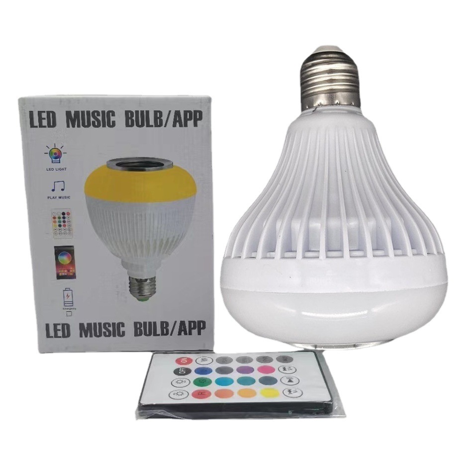 Led Bluetooth Music Bulb Smart Colorful Remote Control Speaker E27 Stage Light App Ambient Light Smart Color Light