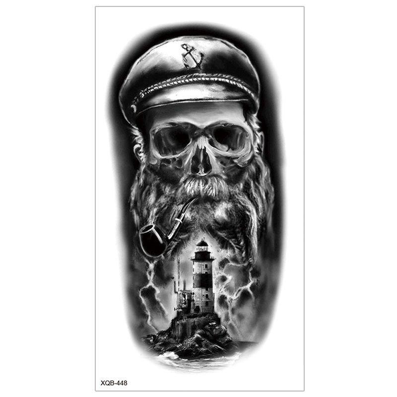 Picture of New Half Arm Tattoo Stickers Cross-border Amazon Hot Selling Set Dark European and American Realistic Waterproof Tattoo Stickers Wholesale