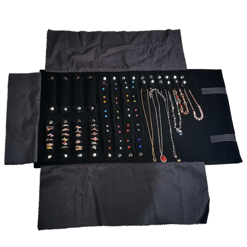 Multifunctional Earrings Earrings Necklace Rings Storage Rolls Jewelry Travel Storage Rolls Jewelry Exhibition Bags