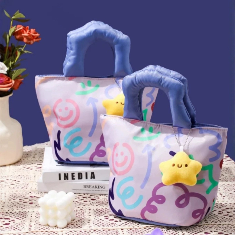 ✅New portable lunch bag cartoon insulation bag thickened insulation lunch box bag student lunch bag gift bag