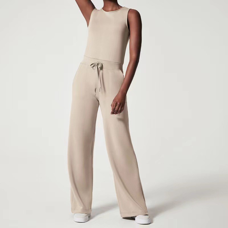 Picture of 2023 Spring and Summer New Versatile European and American Fashion Slim Casual Women's Sleeveless Pure Color Work Clothing Pants Jumpsuits