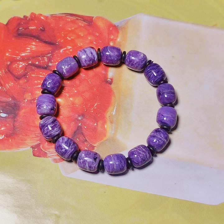 Pure Natural Russian Amethyst Hand Row Women's Unoptimized Royal Purple Hand Bracelet Charro Noble Atmospheric Jewelry