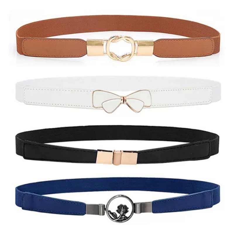 Picture of Simple Fashion Elastic Buckle Women's Thin Belt Women's Skirt Decorative Belt Elastic Belt with Belt