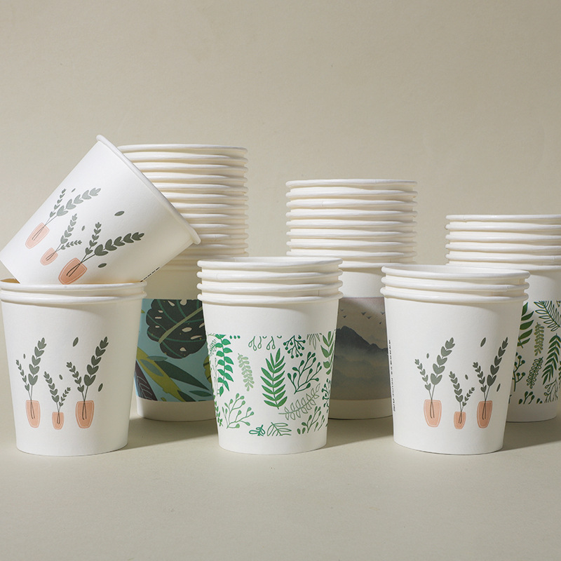 Shengshi Xiangrong Paper Cup Disposable Thick Good Quality Wholesale Whole Box Thickened Office Reception Tea Drinking Cup T